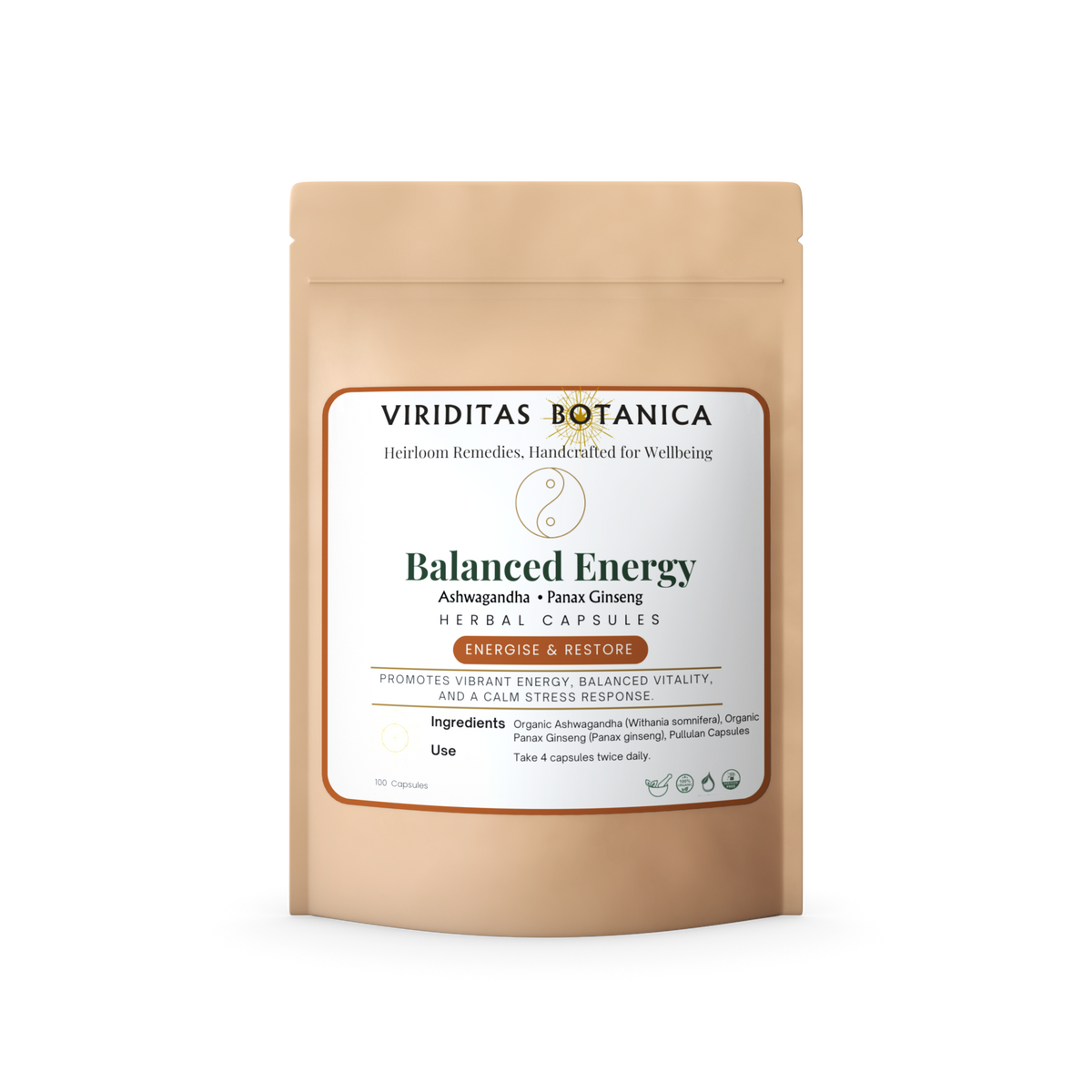 Balanced Engergy Capsule Packaging