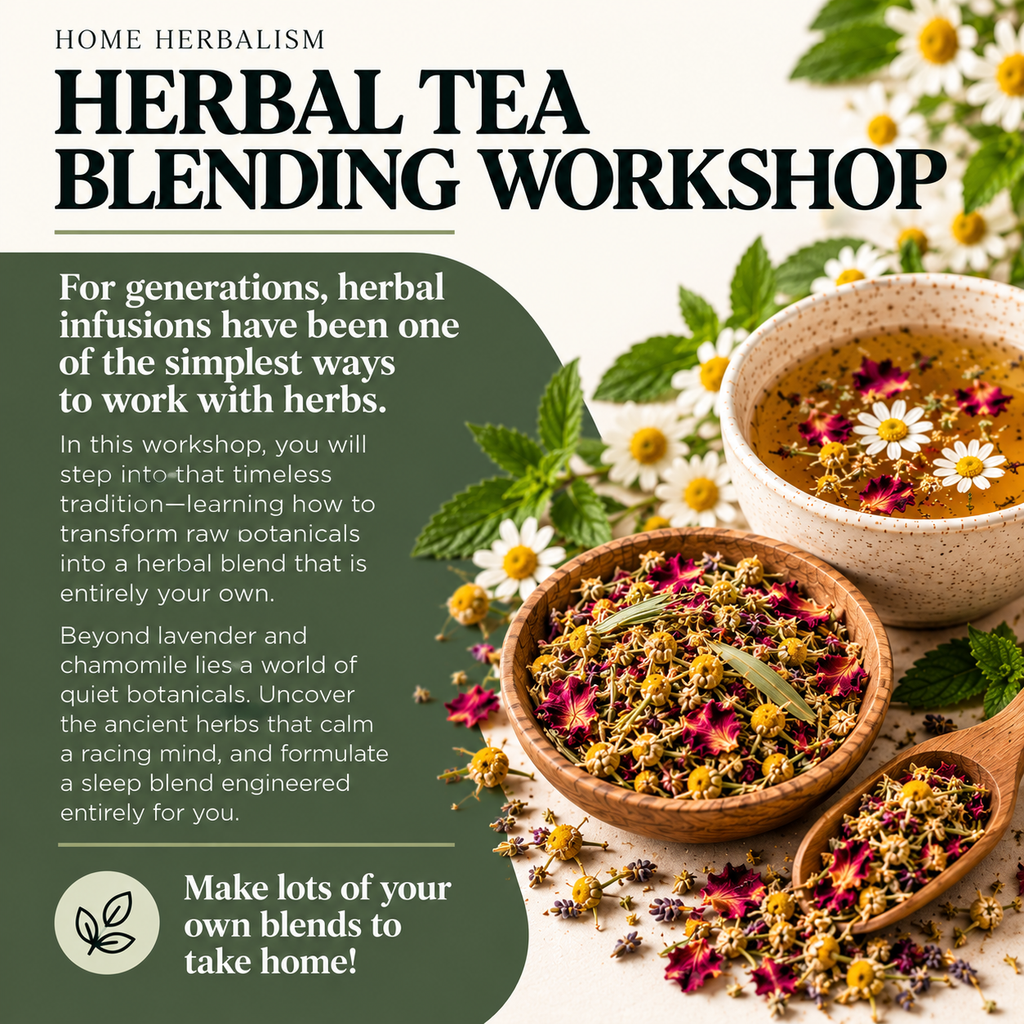 The Herbal Blending Experience -Session One: Calm, Rest & Relaxation