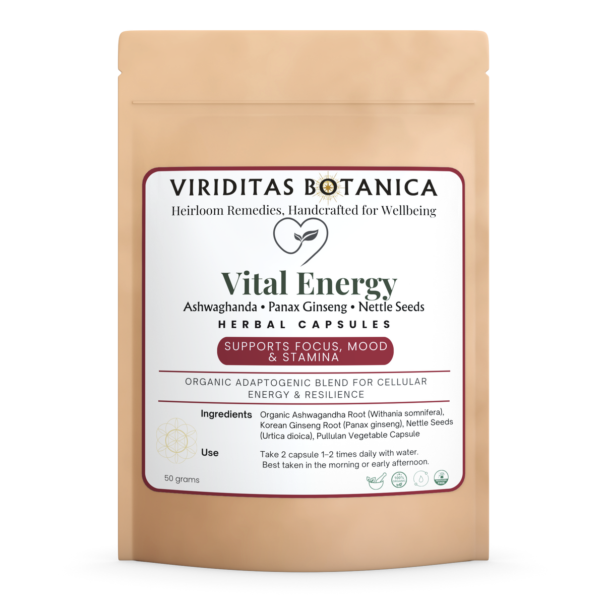 Vital Energy Capsules – Adaptogenic Herbal Blend